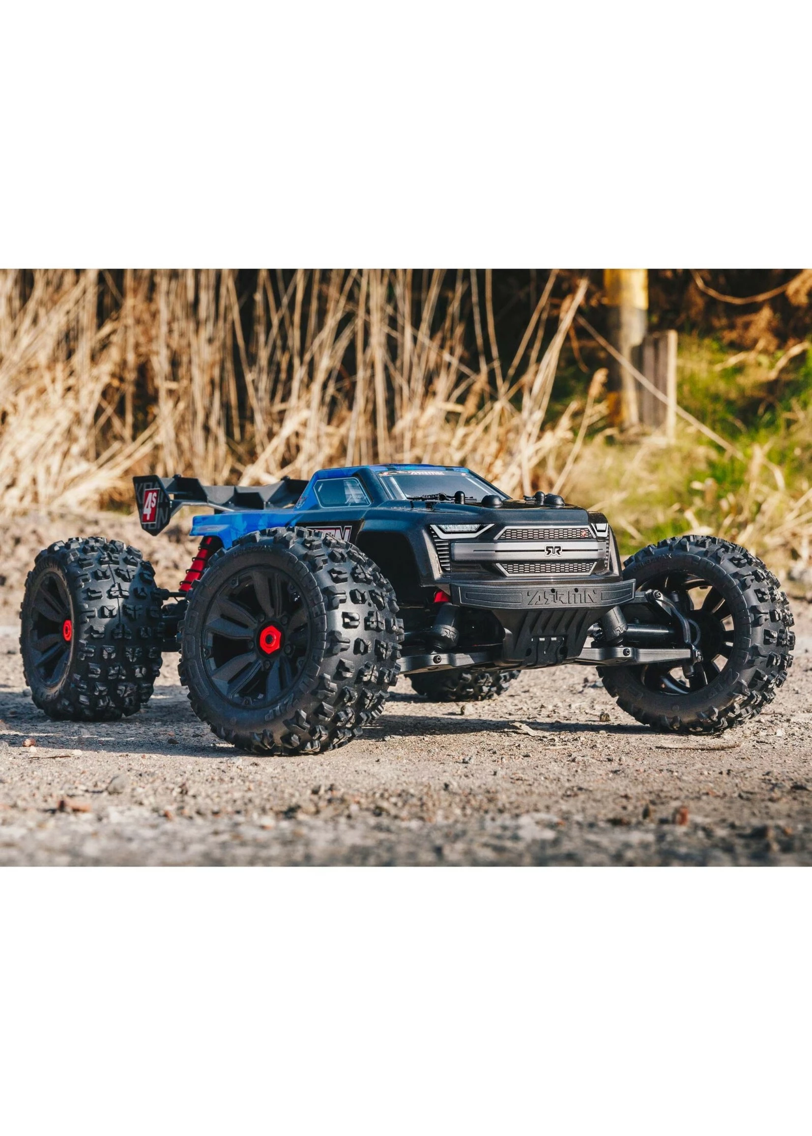 Arrma 1/10 Kraton 4S BLX 4WD Speed Monster Truck - Blue/Black - Image 5