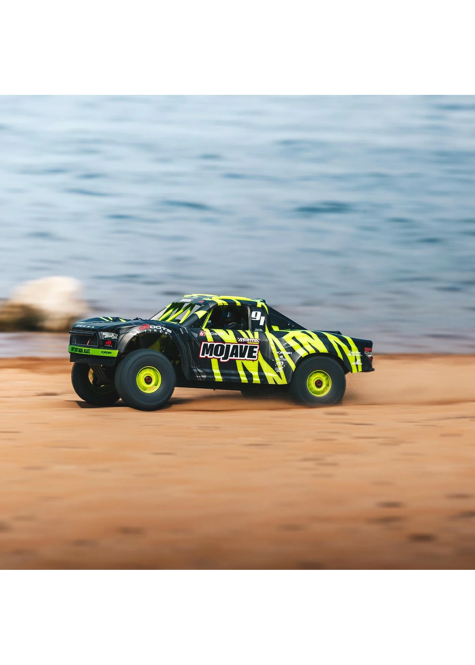 Arrma 1/7 MOJAVE 6S V2 4WD BLX Desert Truck With Spektrum Firma RTR - Green/Black - Image 7