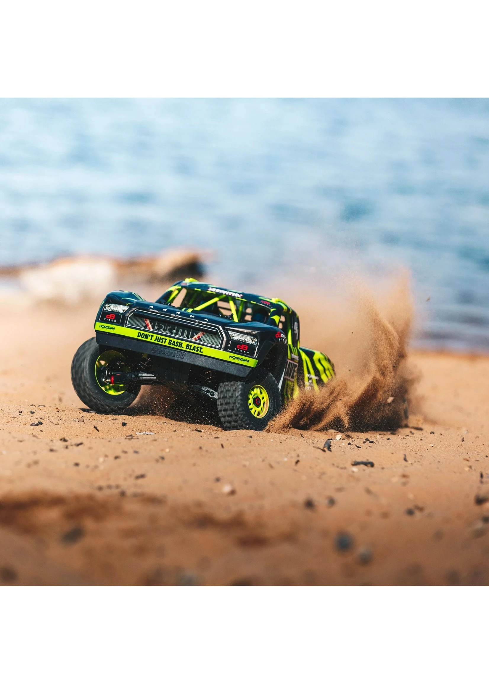 Arrma 1/7 MOJAVE 6S V2 4WD BLX Desert Truck With Spektrum Firma RTR - Green/Black - Image 8