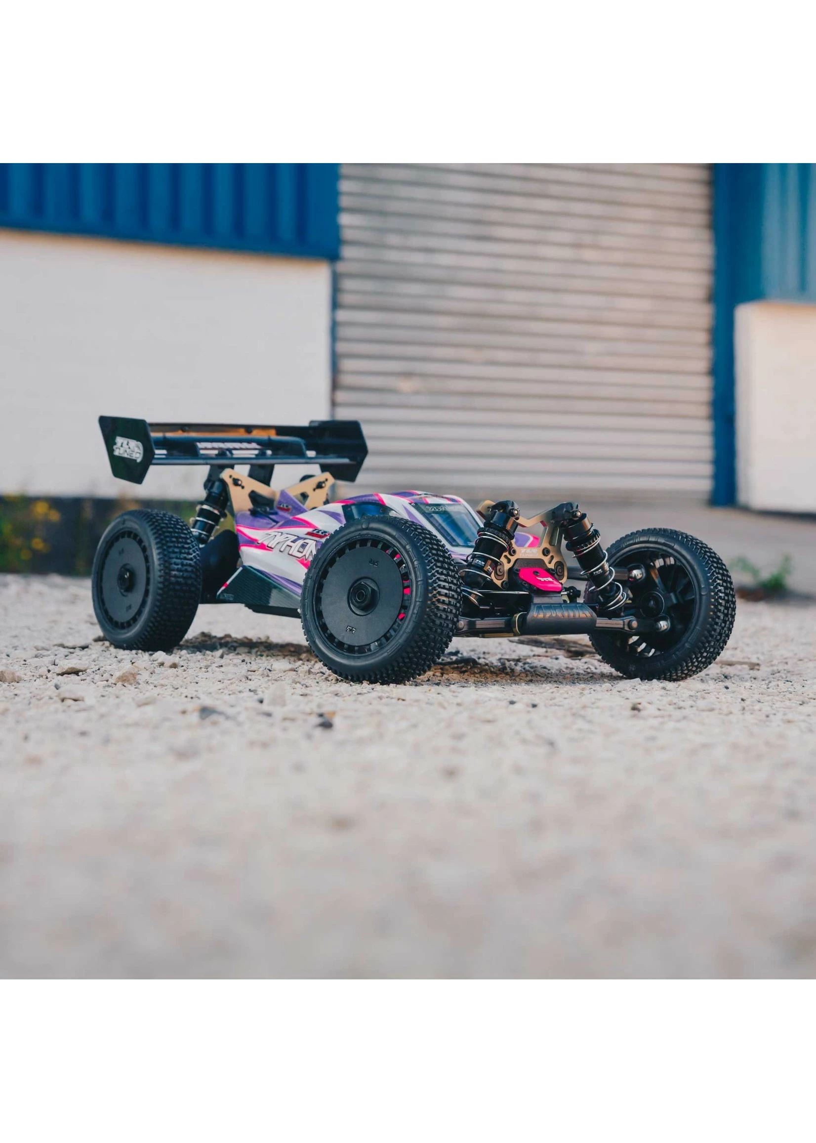 Arrma 1/8 TLR Tuned TYPHON 4WD Roller Buggy - Pink/Purple - Image 12