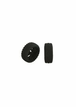 Arrma AR550057 - 1/8 2HO Front/Rear 3.3 Pre-Mounted Tires, 17mm Hex - Black