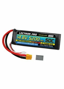 COMMON SENSE RC 4S5200-50SX - 14.8V 5200mAh 50C Lipo Battery Soft Pack With XT60 Connector + CSRC Adapter