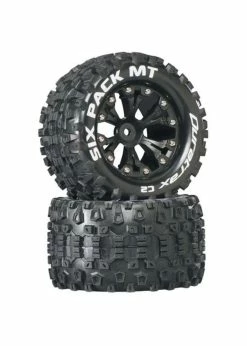 Duratrax DTXC3520 - Six-Pack MT 2.8" 2WD Mounted Rear C2 Tires - Black