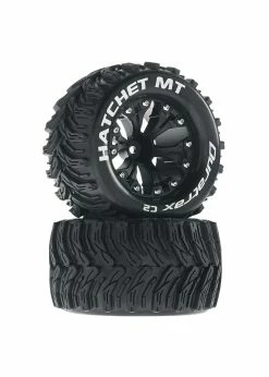 Duratrax DTXC3528 - Hatchet MT 2.8" Mounted Offset Tires - Black