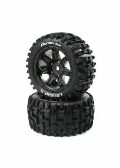 Duratrax DTXC5501 - Lockup X Belted Mounted Tires 24mm - Black