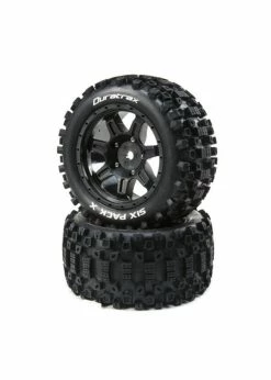 Duratrax DTXC5502 - Six Pack X Belted Mounted Tires - 24mm Black (2)