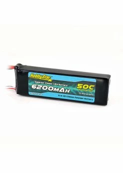Hobbystar - 11.1v 6200mAh 50c Lipo Battery XT-90 Plug