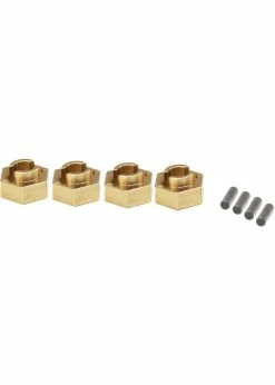 Hot Racing ASXTF10H - Brass Stock Wheels Hub, 7mm Hex, For SCX24
