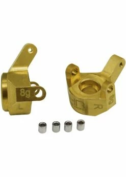 Hot Racing ASXTF21H - Brass Front Steering Knuckle: SCX24