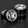 Power Hobby BPHSCX2409SILVER - 1.0" Axial SCX24 C10 Jeep Deadbolt Aluminum Beadlock Wheels - Silver