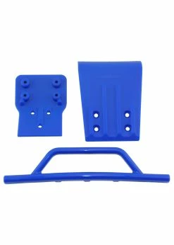 RPM 80025 - Front Bumper & Skid Plate For Traxxas Slash 4X4 - Blue