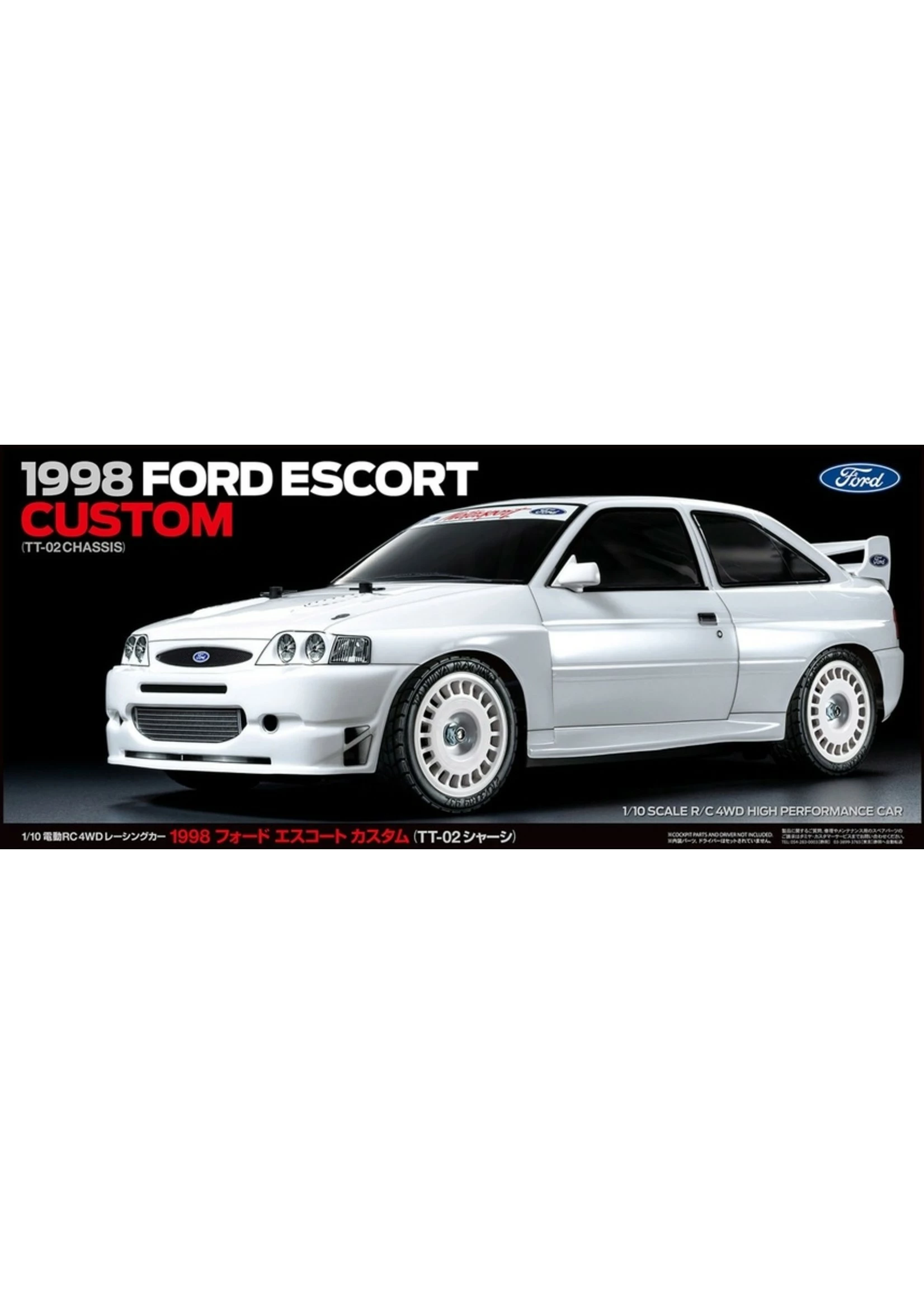 Tamiya 1/10 1998 Ford Escort - TT-02 Chassis Kit - Image 2