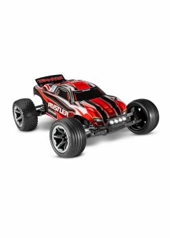 Traxxas 1/10 Rustler 2WD RTR Stadium Truck With Lights - Red