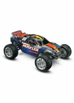 Traxxas 1/10 Rustler Nitro 2WD Stadium Truck - Silver/Blue