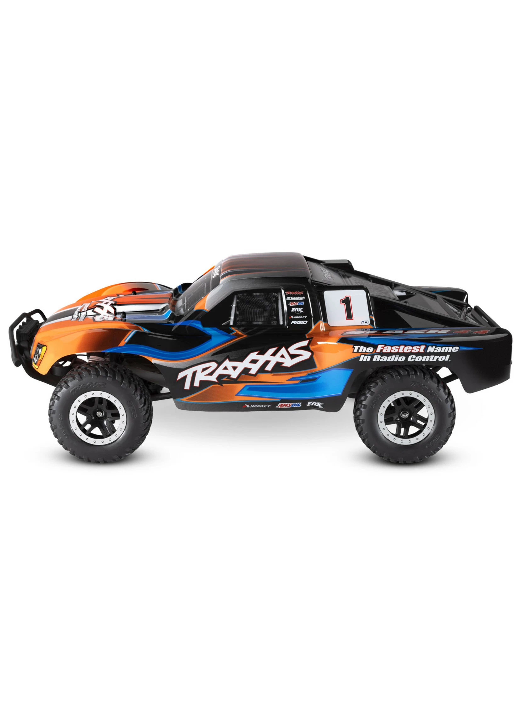 Traxxas 1/10 Slash 4X4 RTR Brushed SCT With LED Lights - Orange - Image 3