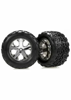 Traxxas 3668 - All-Star Chrome Wheels / Talon Tires