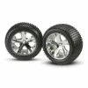 Traxxas 3770 - All-Star Chrome Wheels / Alias Tires - 2WD Electric Rear