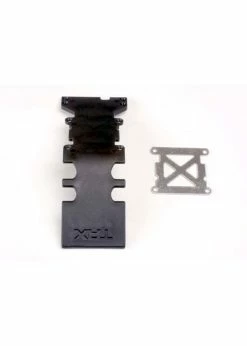 Traxxas 4938 - Rear Skid Plate - Black/Stainless Steel