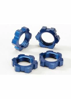 Traxxas 5353 - Wheel Nuts, Splined, 17mm - Blue-Anodized