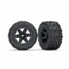 Traxxas 6774 - RXT Black Wheels / Talon Extreme Tires - 2WD Electric Rear