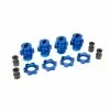 Traxxas 6856X - Aluminum Wheel Hub Set, 17mm Short - Blue