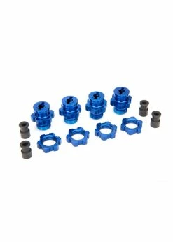 Traxxas 6856X - Aluminum Wheel Hub Set, 17mm Short - Blue