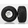 Traxxas 6874 - SCT Split-Spoke Satin Chrome Wheels / Kumho Tires