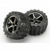 Traxxas 7174A - Pre-Mounted Talon Tires With Gemini Wheels - Black Chrome