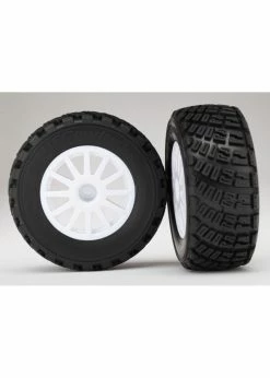 Traxxas 7473R - White Wheels / BFGoodrich® Rally Gravel Pattern S1 Compound Tires