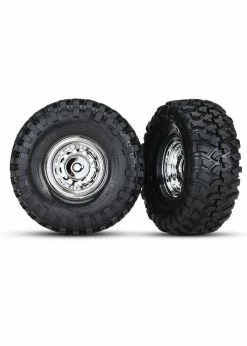 Traxxas 8177 - 1.9" Chrome Wheels / Canyon Trail 4.6x1.9” Tires