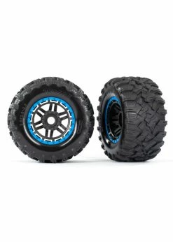 Traxxas 8972A - Blue Beadlock Wheels / Maxx® MT Tires