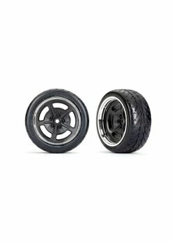 Traxxas 9373 - Split-Spoke Black With Chrome Wheels / Response Tires