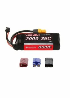 Venom Racing NR15107 - 7.4V 2000mAh 2S 35C DRIVE LiPo Battery: UNI 2.0 Plug